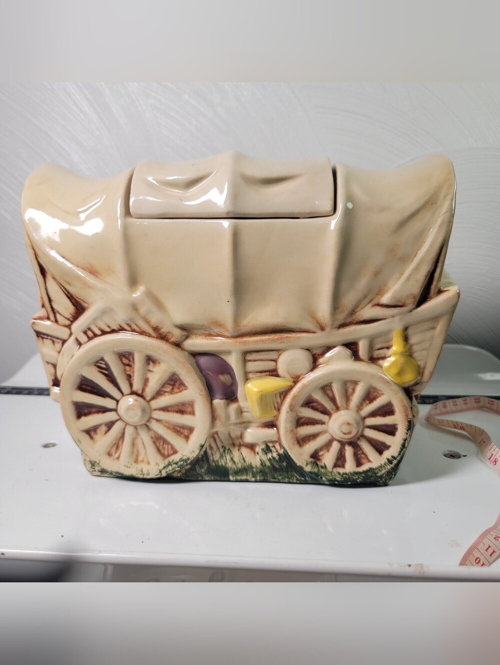 Vintage McCoy Covered Wagon Cookie Jar. 1940-1962.